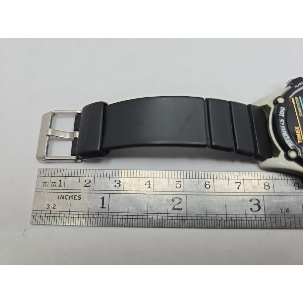 1993 Timex Atlantis 100 Indiglo Digital Watch Mens 40mm Chrono Alarm New Battery - Picture 10 of 14